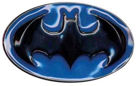 Batman buckle with blue background